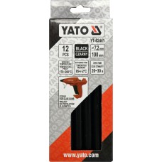 Стрижні клейові Yato, чорні, Ø7,2 × 100мм, 12шт