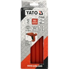 Стрижні клейові Yato, червоні, Ø7,2 × 100мм, 12шт