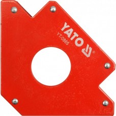 Магнітний кутник для зварювання Yato, 122×190×25мм, Ø46мм, 34кг