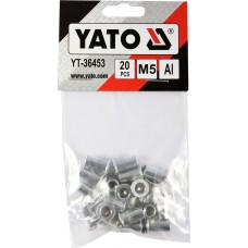Нітогайка алюмінієва Yato M5 × 12мм, 20 шт