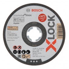 Круг відрізний Bosch Standard for Inox X-Lock, Ø125×1,0×22,23 мм Rapido