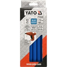 Стрижні клейові Yato, сині, Ø7,2 × 100мм, 12шт
