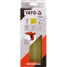 Стрижні клейові Yato, жовті, Ø7,2 × 100мм, 12шт